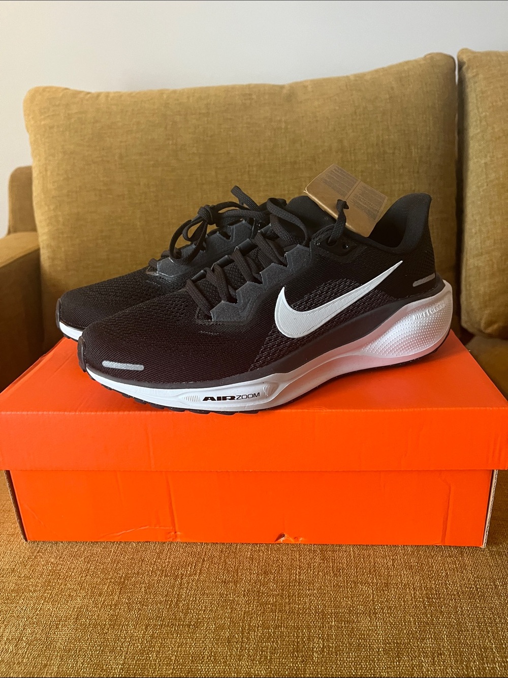Nike Black and White Air Zoom Running Sneakers